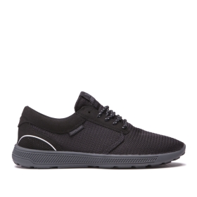 Supra Mens HAMMER RUN Low Top Shoes Black/3m | US-67983